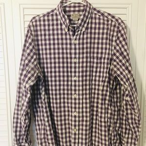 J. Crew Purple Gingham Button Down Shirt